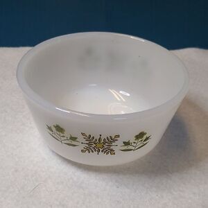 Vintage Fire King Anchor Hocking Meadow Green Custard Cup Bakeware Bowl